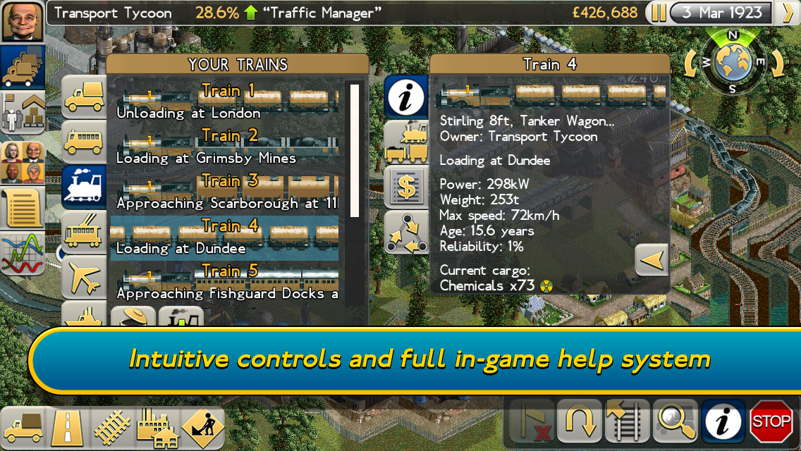 Transport Tycoon Game Screenshot
