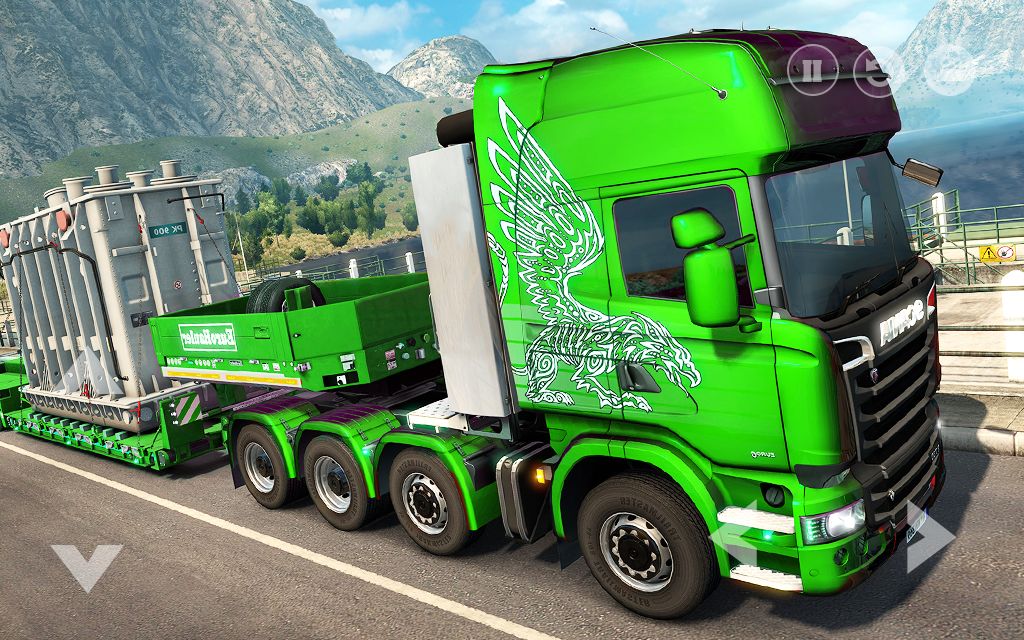 Euro Truck: Heavy Cargo Transport Delivery Game 3D screenshot game