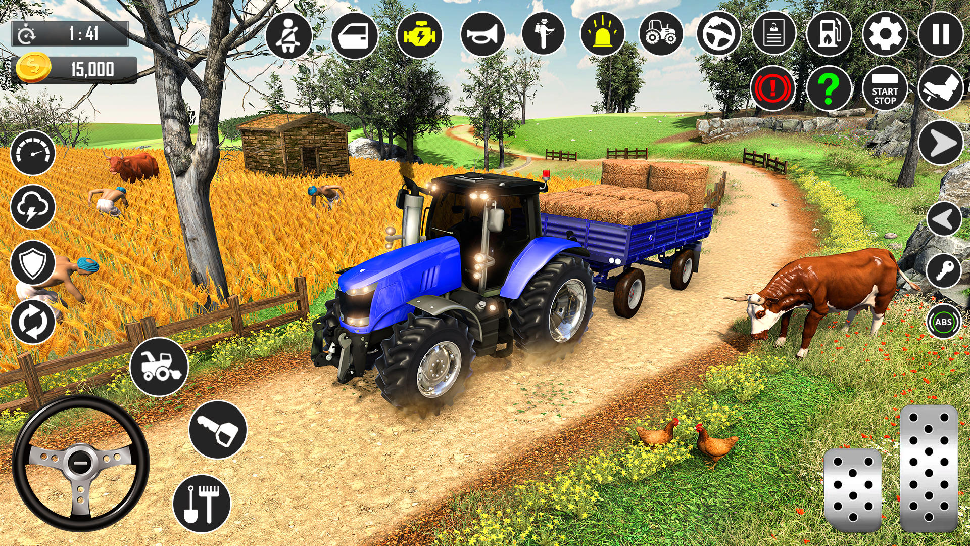 Cuplikan Layar Game Farming Tractor Village Games