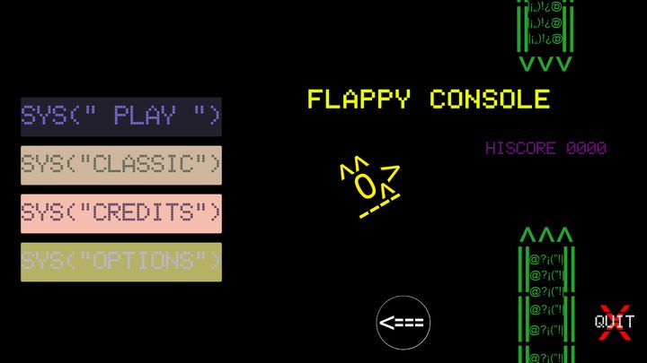 Flappy Console Game Screenshot