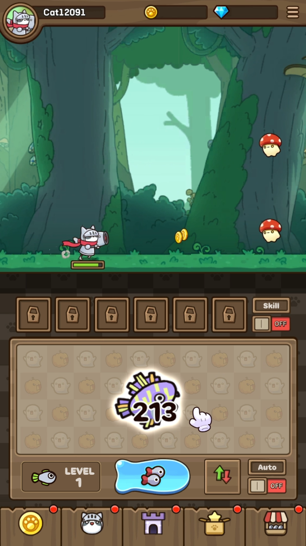 Screenshot 1 of Cat Hero : Idle RPG 2.9.1