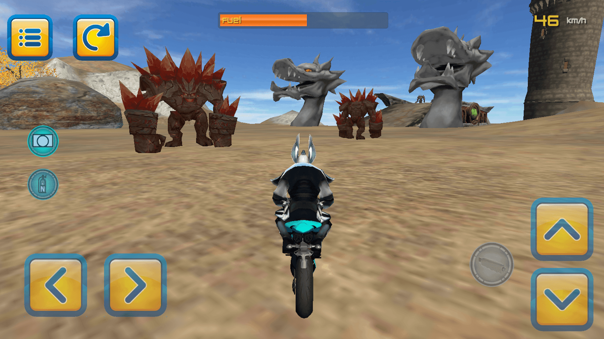 Motorbike Fantasy Warrior Jump Game Screenshot