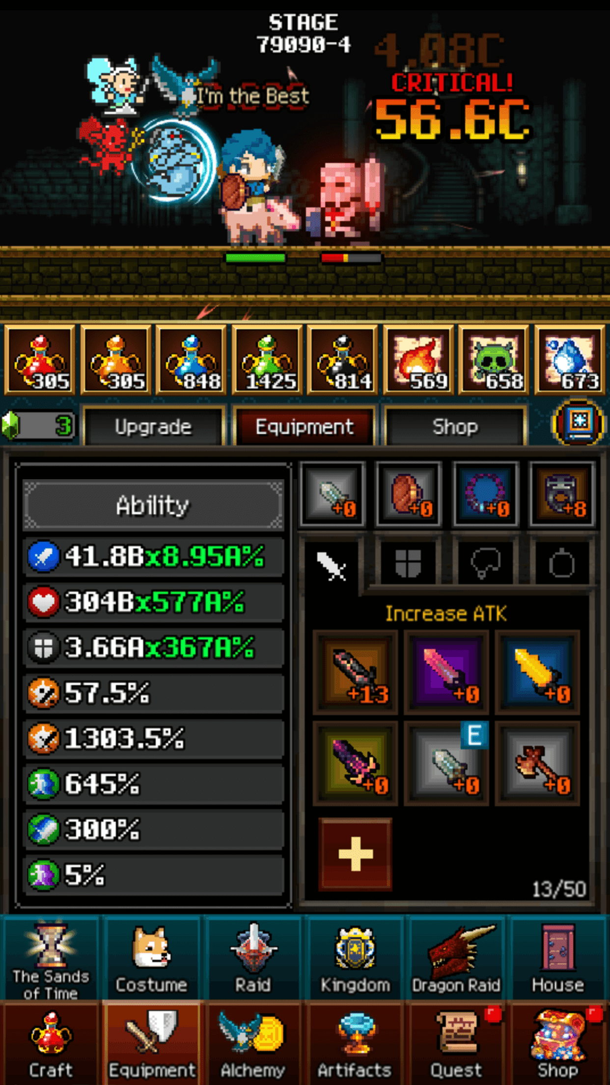 Dungeon & Alchemist Pixel RPG Game Screenshot