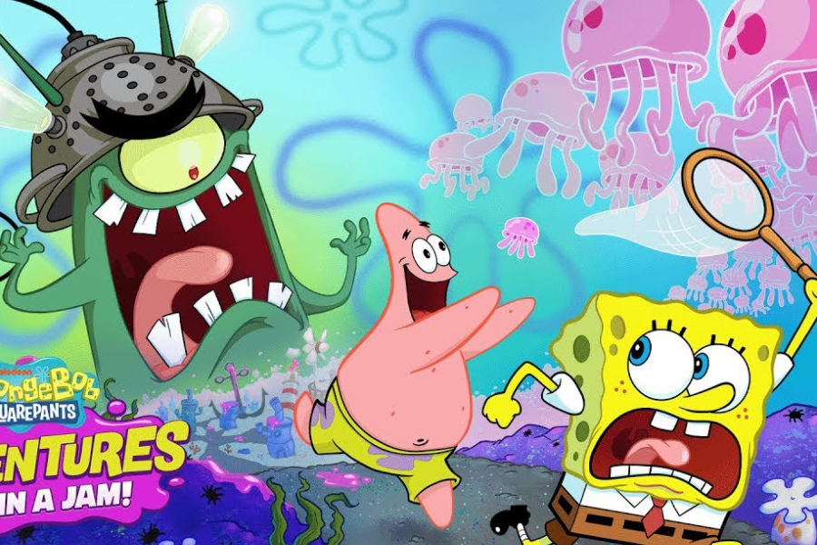 Screenshot dari video SpongeBob Adventures: In A Jam