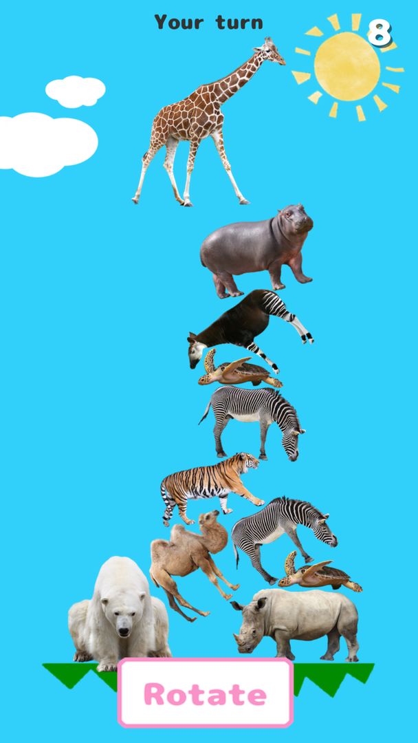 Screenshot of Animal Tower Battle