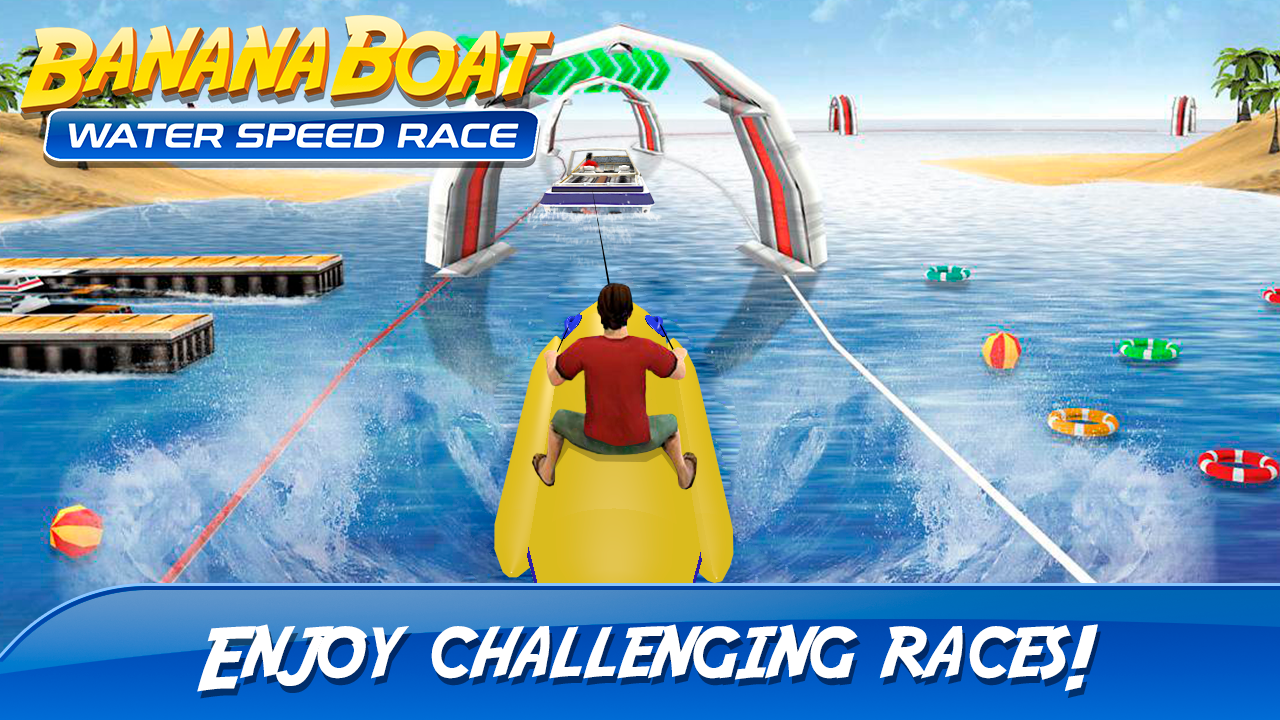 Banana Boat Water Speed Race 게임 스크린 샷