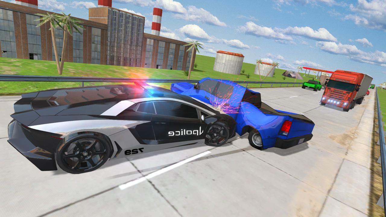 Screenshot 1 of Traffico di guida di auto della polizia 2.0