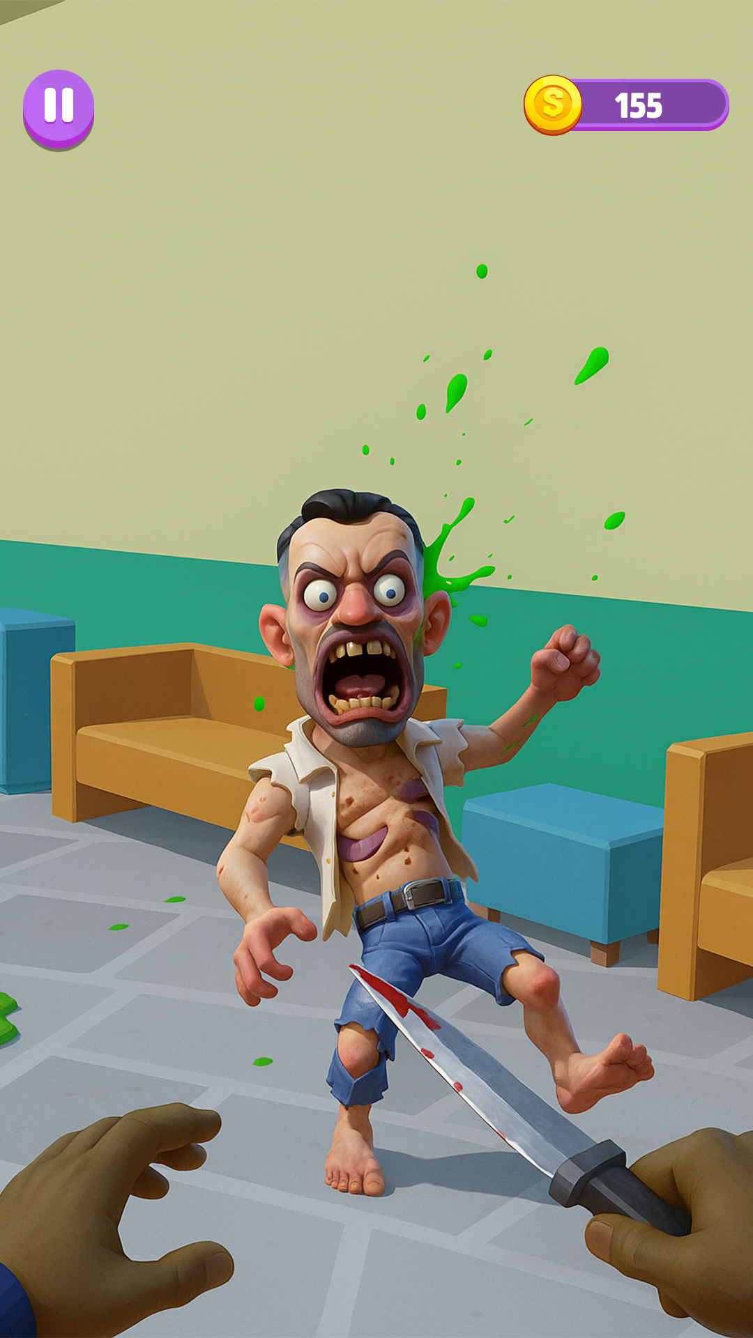 Crazy Zombie - Hit & Kill Game Game Screenshot