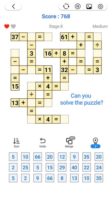 Cross Number - Math Puzzle Game Screenshot