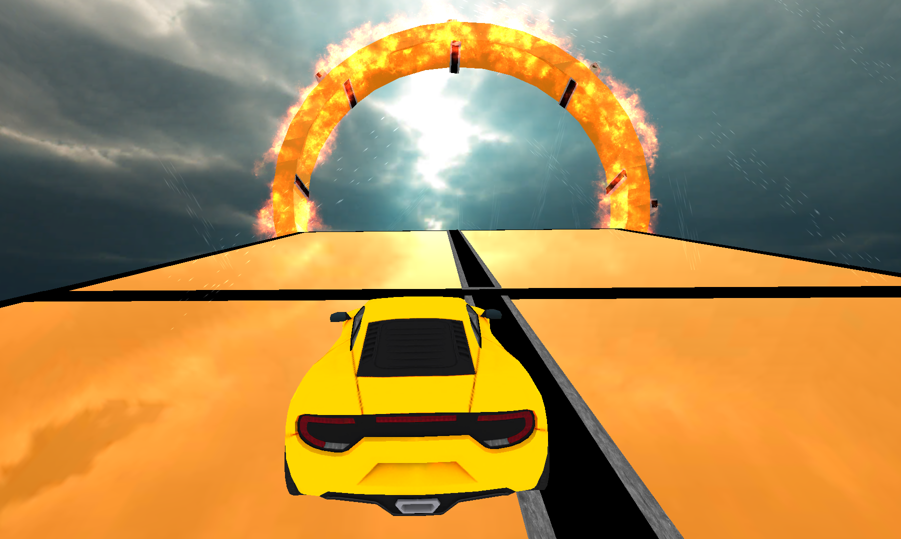 GT Car Racing 3D: Timeless Stunts at the sky 게임 스크린 샷