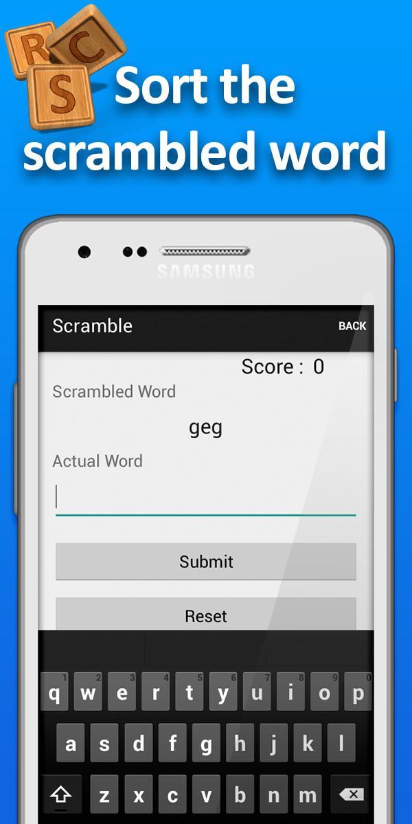 Scramble Game Screenshot