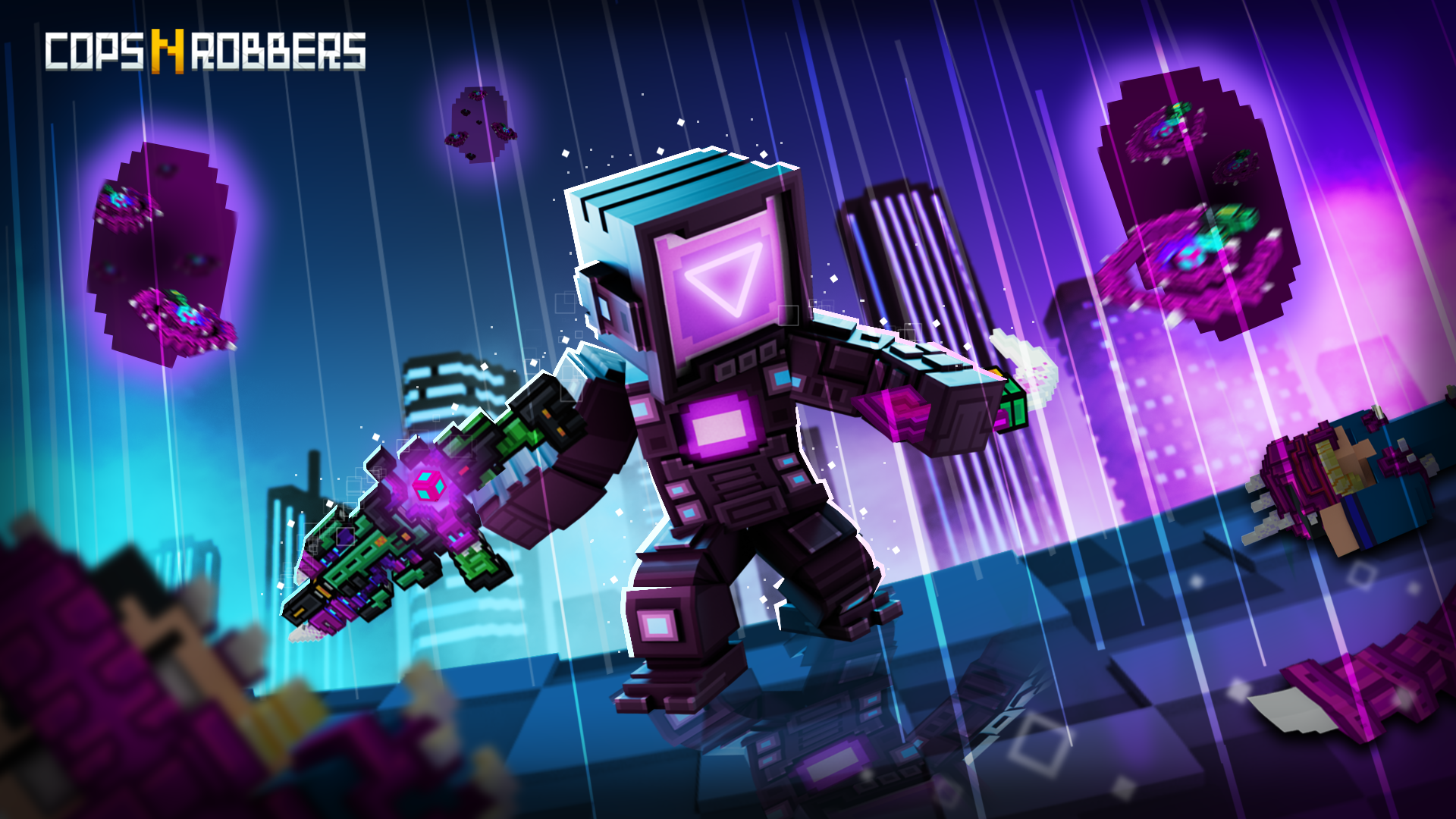 Cops N Robbers:Pixel Craft Gun screenshot