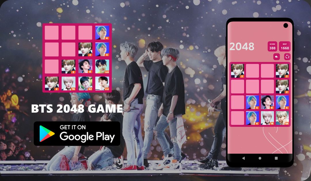 BTS 2048 Game screenshot game