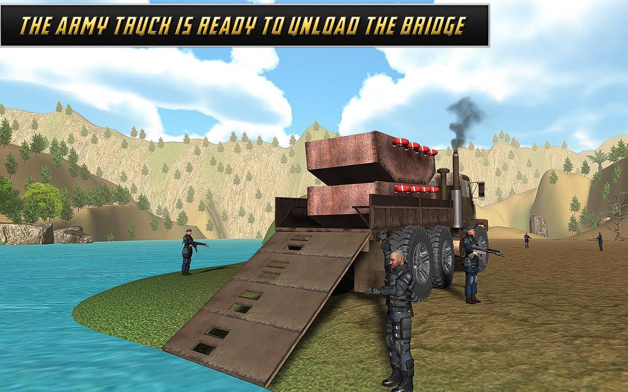 American Army Bridge Builder Game Screenshot