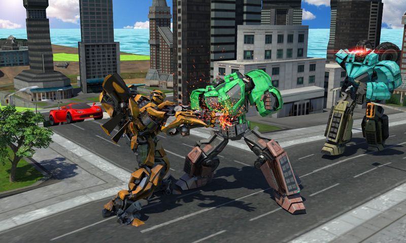 미래형 로봇의 전투 게임 스크린 샷