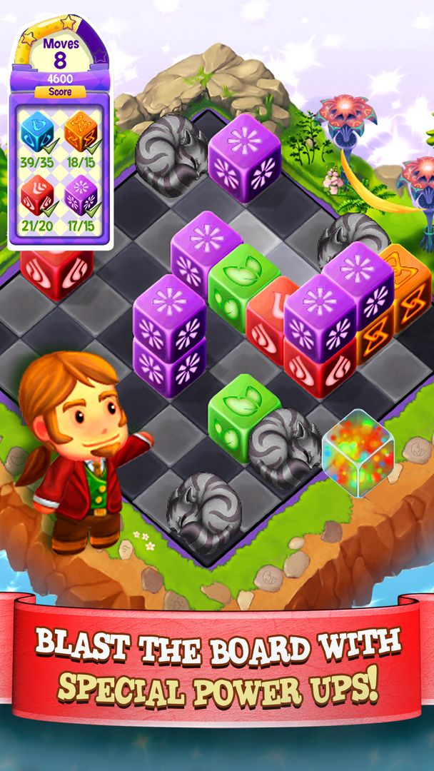 Screenshot of Cubis Kingdoms - A Match 3 Puzzle Adventure Game