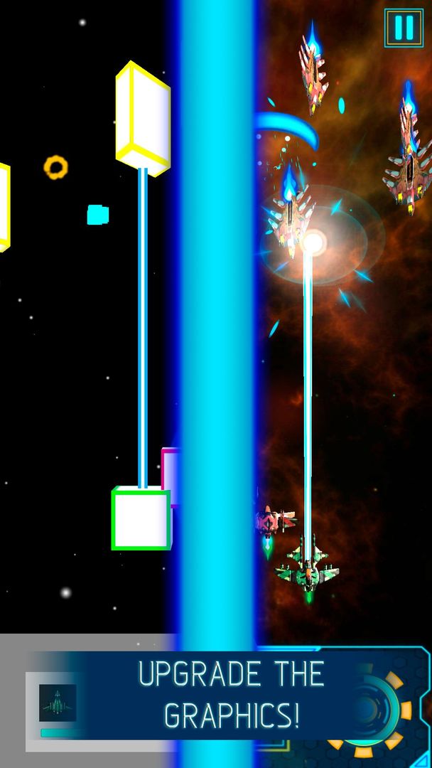 Upgrade the game 3: Spaceship Shooting ภาพหน้าจอเกม