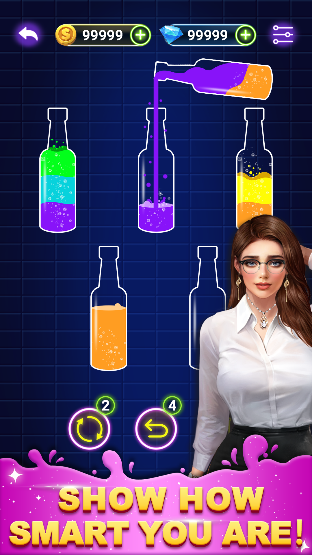 Bad Girl Cocktail Puzzle Game Screenshot