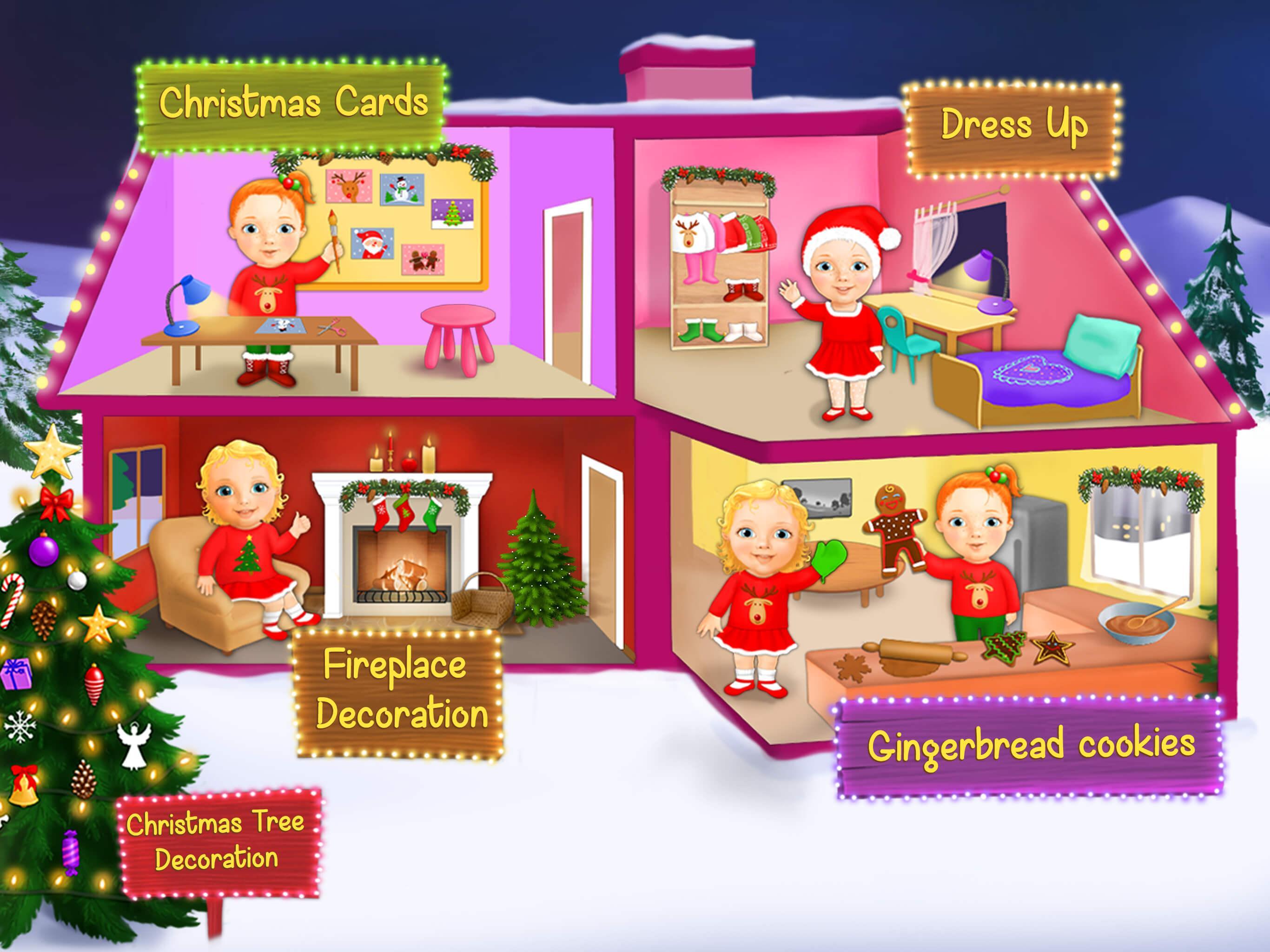 Cuplikan Layar Game Sweet Baby Girl Christmas 2