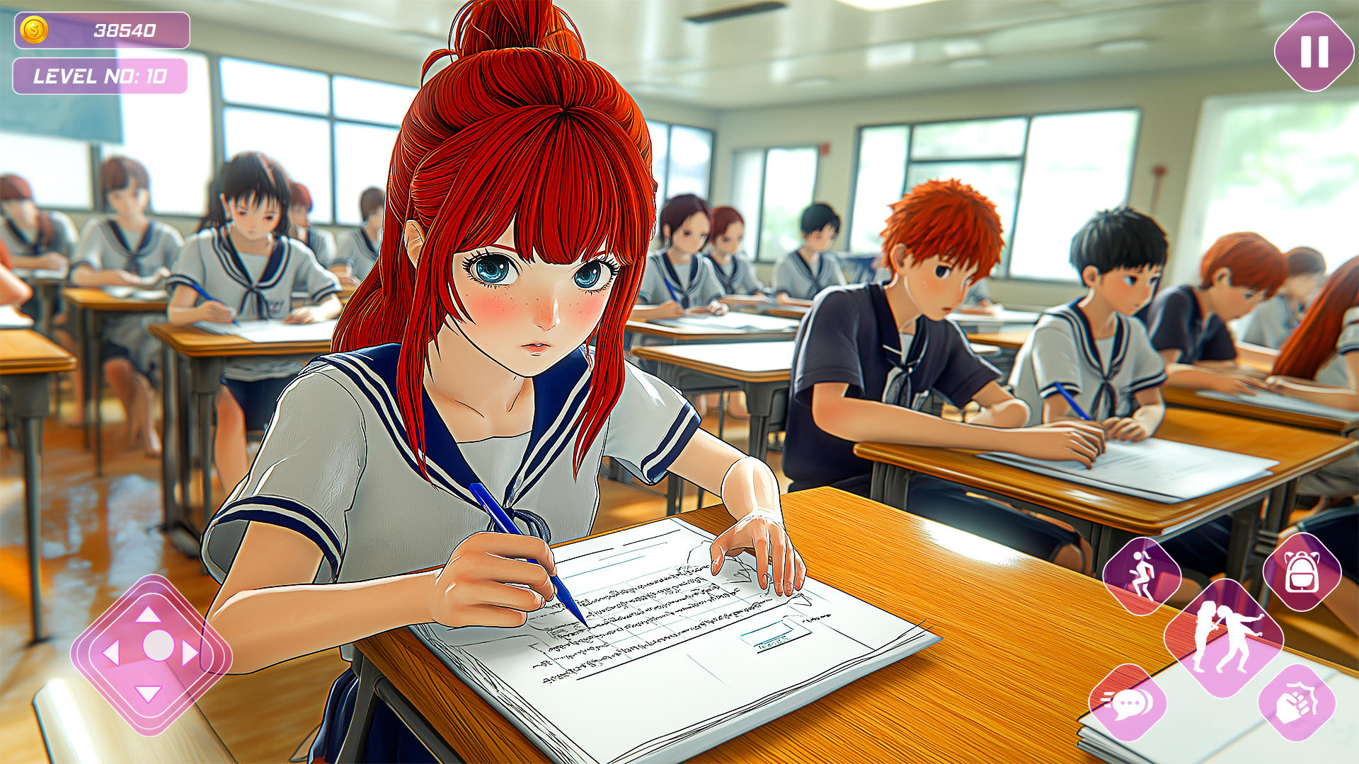 Captura de Tela do Jogo jogo de anime sobre amor vida