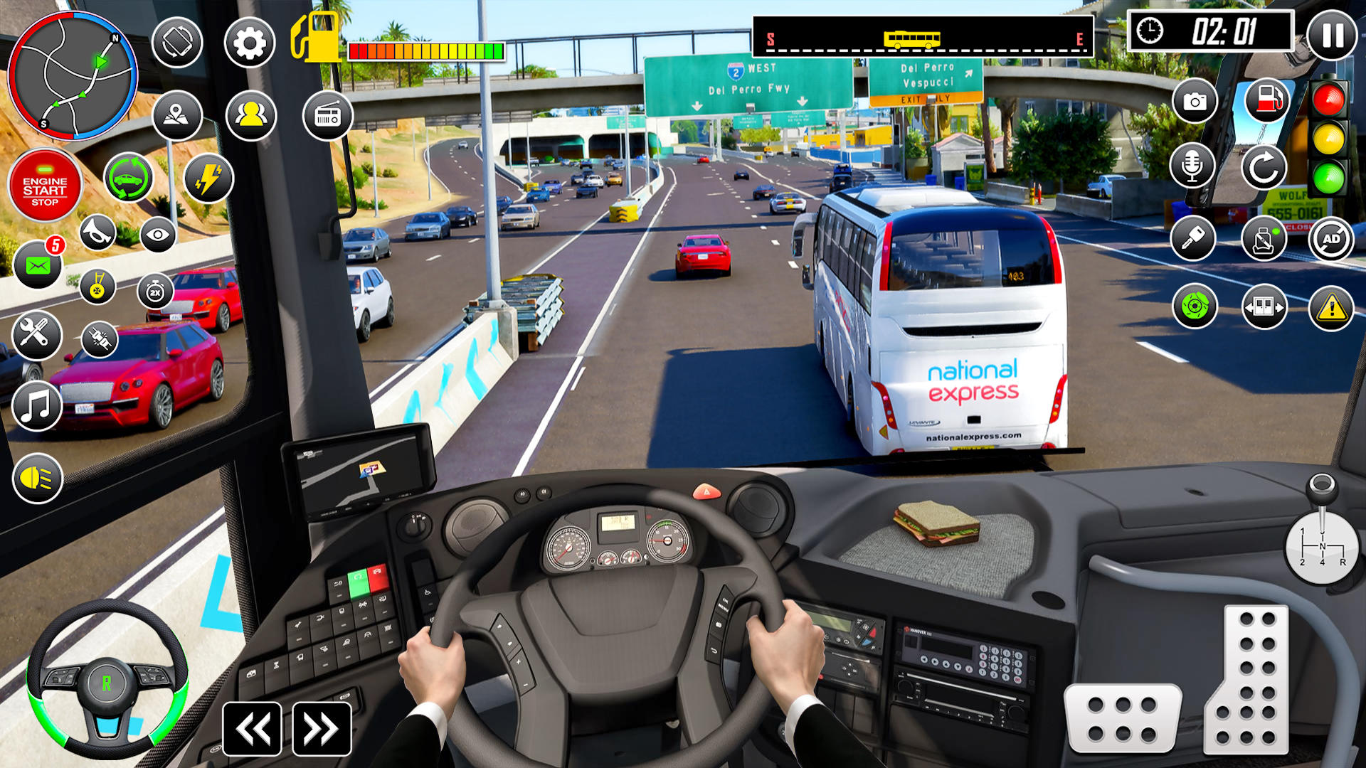 Grand City Racing Bus Sim 3D Game Screenshot