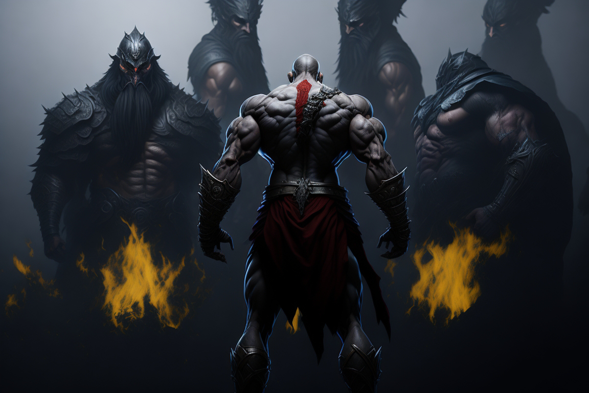 Screenshot of God of battle Kratos