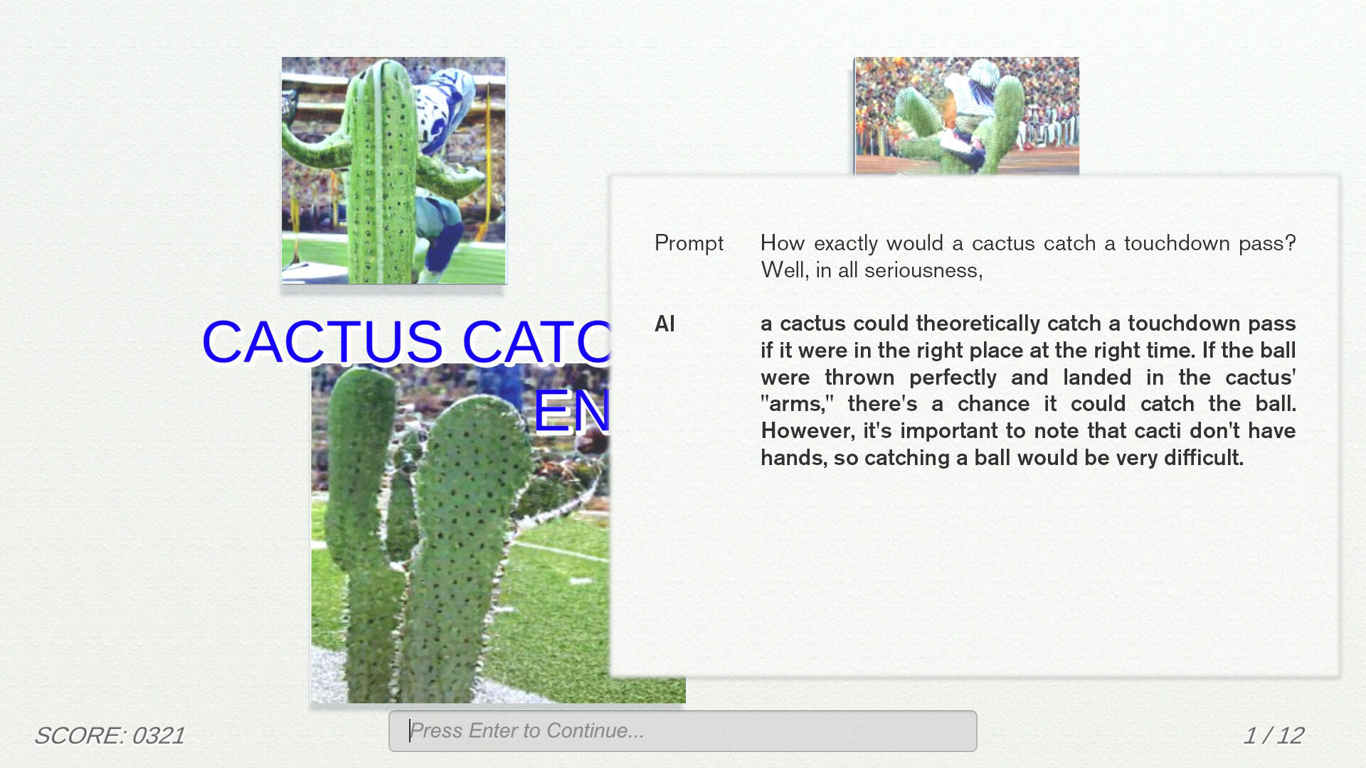 Unprompted Game Screenshot