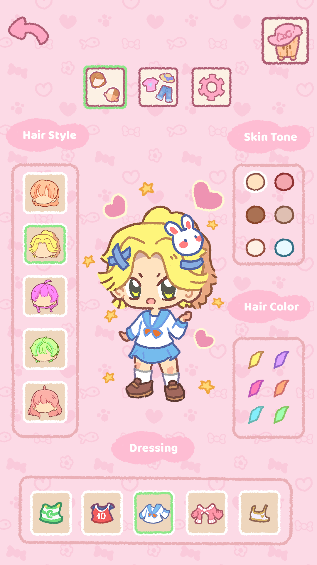 Chibi Doll Avatar Maker Outfit Game Screenshot