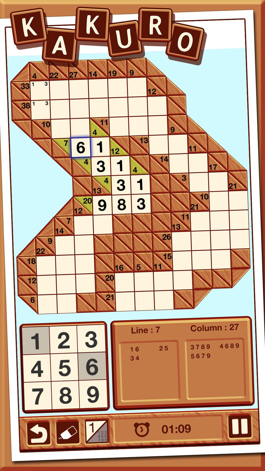 Kakuro Game Screenshot