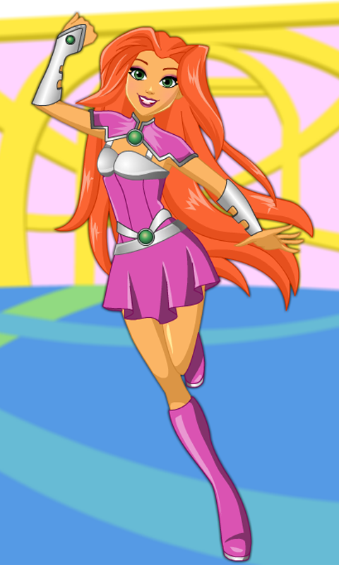 Dress up Starfire Game Screenshot