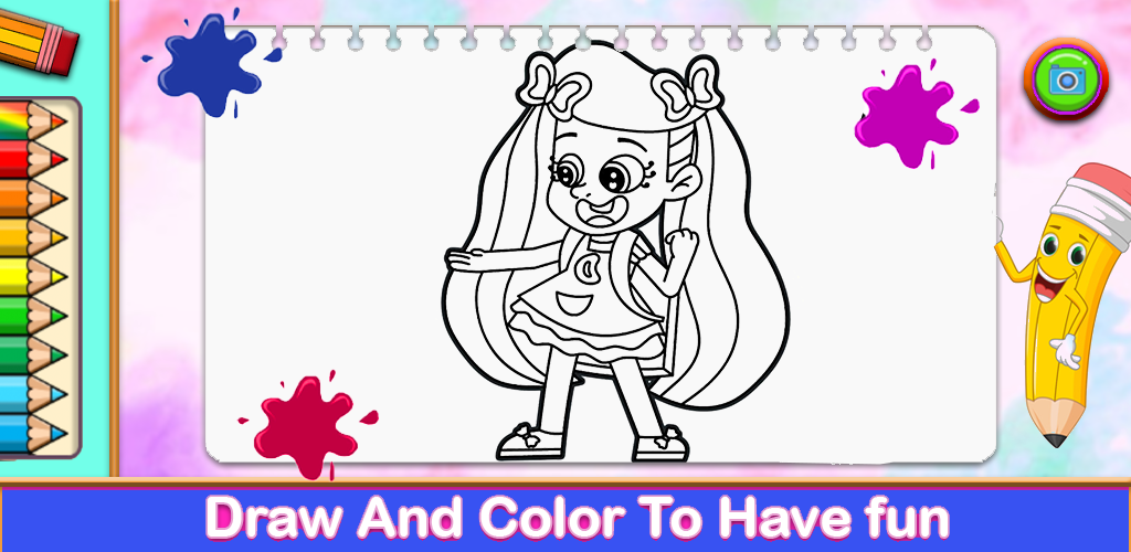 Diana and Roma Family Coloring Game Screenshot