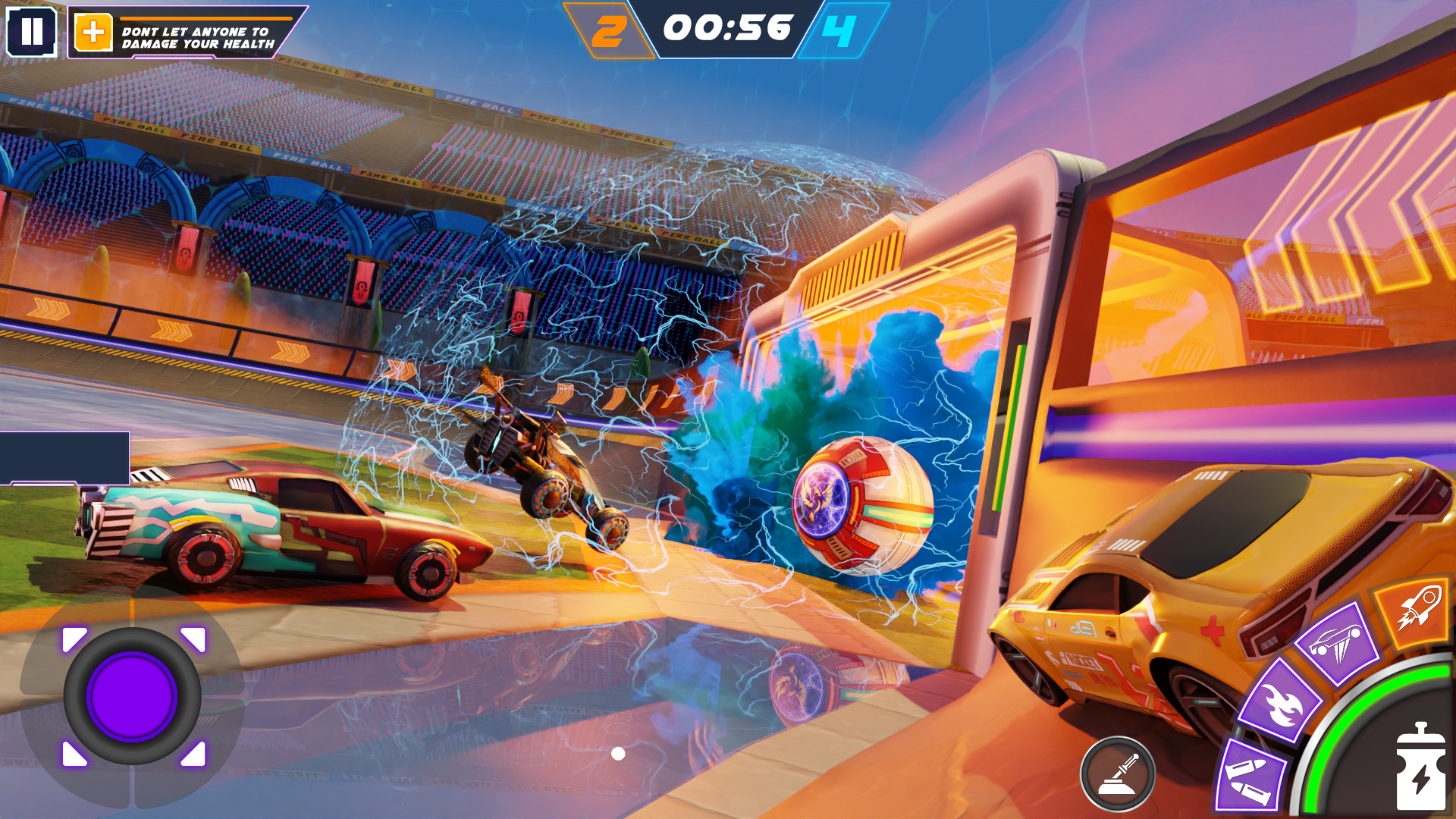 Rocket Car: Car Ball Games 게임 스크린샷