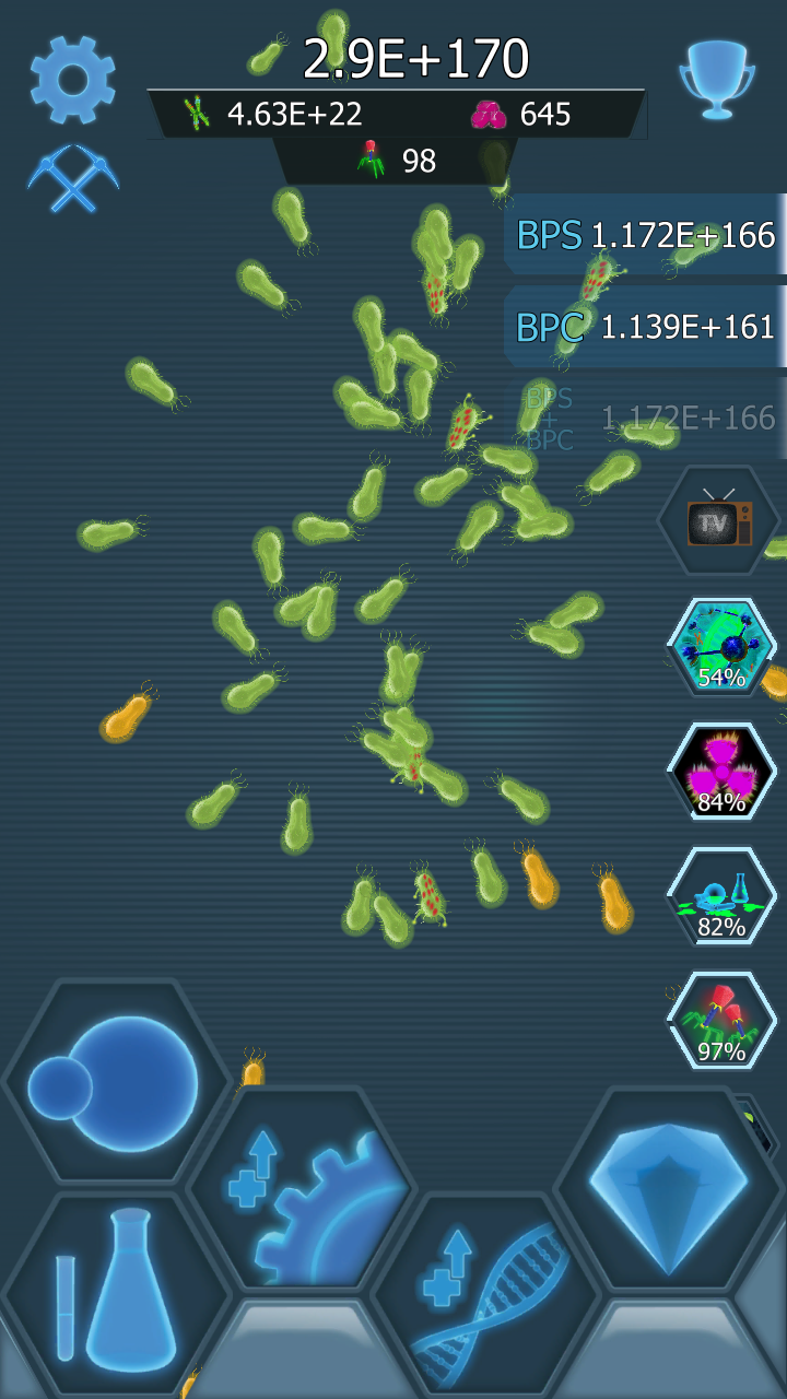 Screenshot 1 of Bacterial Takeover: Idle games 1.35.8