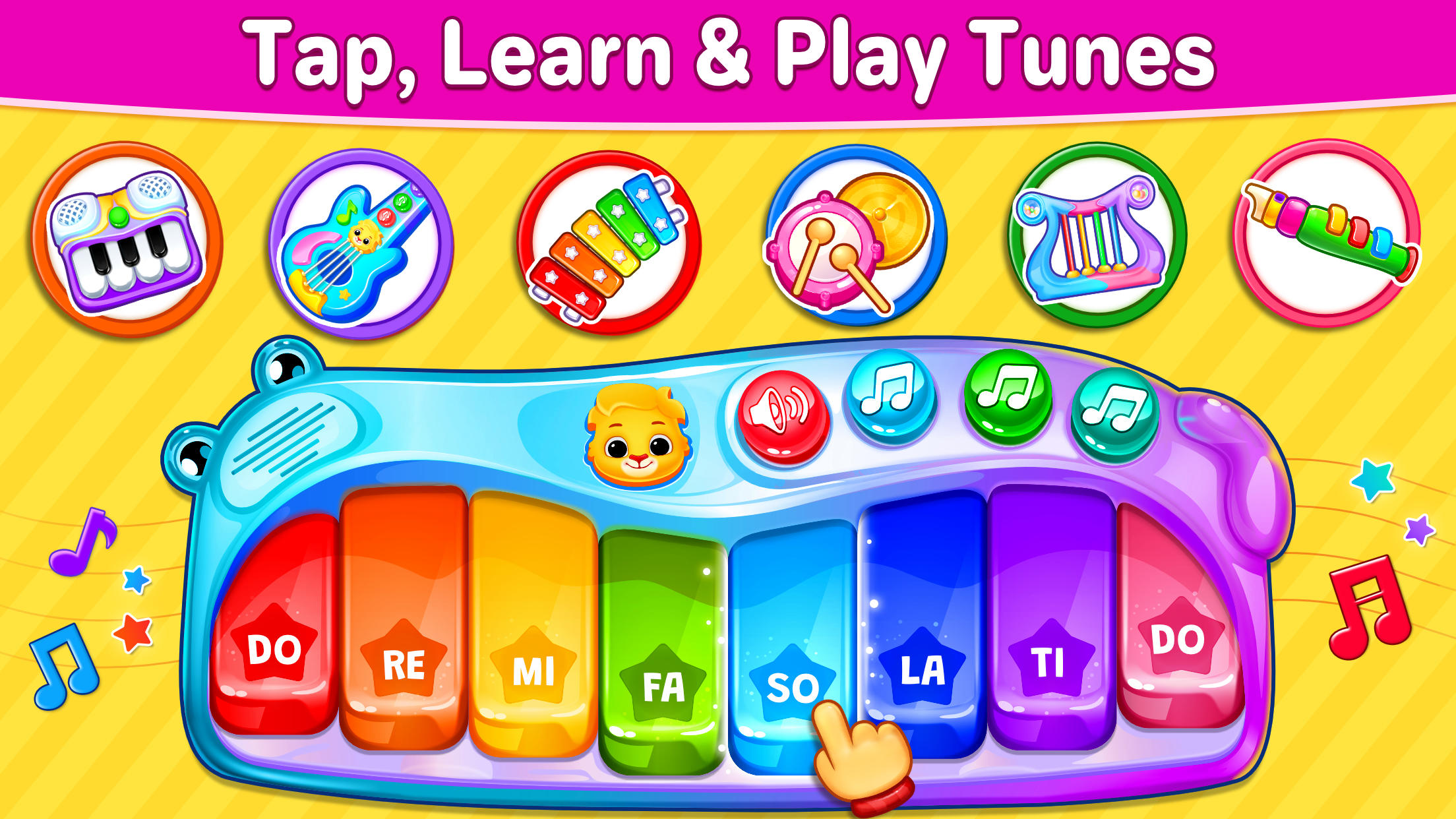 Kids Music: Piano, Xylo, Drums Game Screenshot