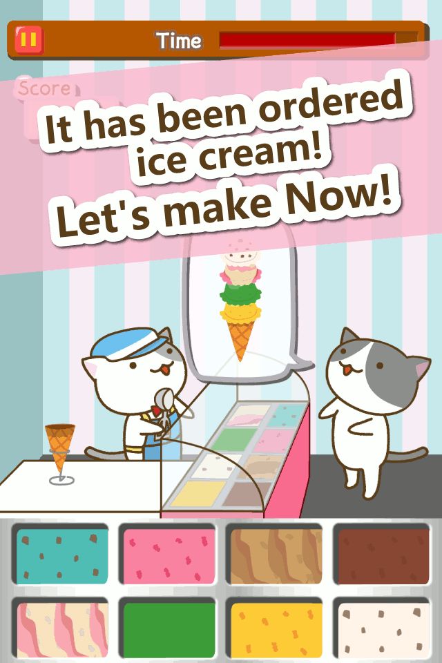 Cat ice cream shop screenshot game