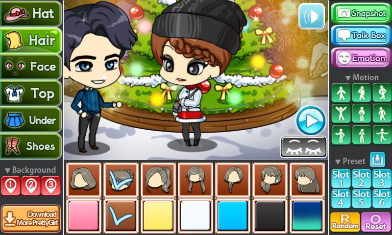 White Christmas Pretty Girl Game Screenshot