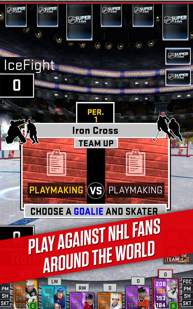 Screenshot of NHL SuperCard
