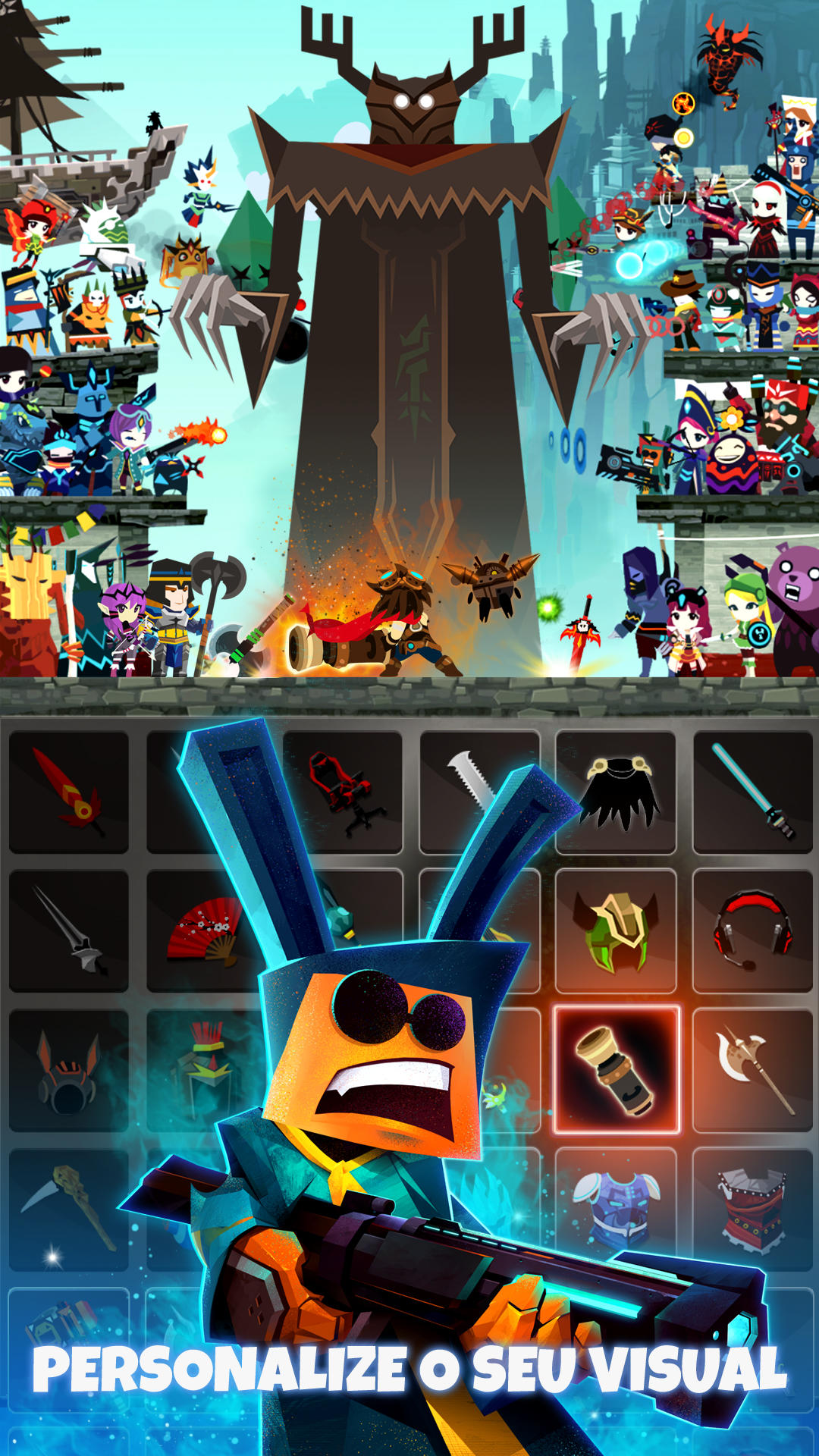 Captura de Tela do Jogo Tap Titans 2 - jogo de click