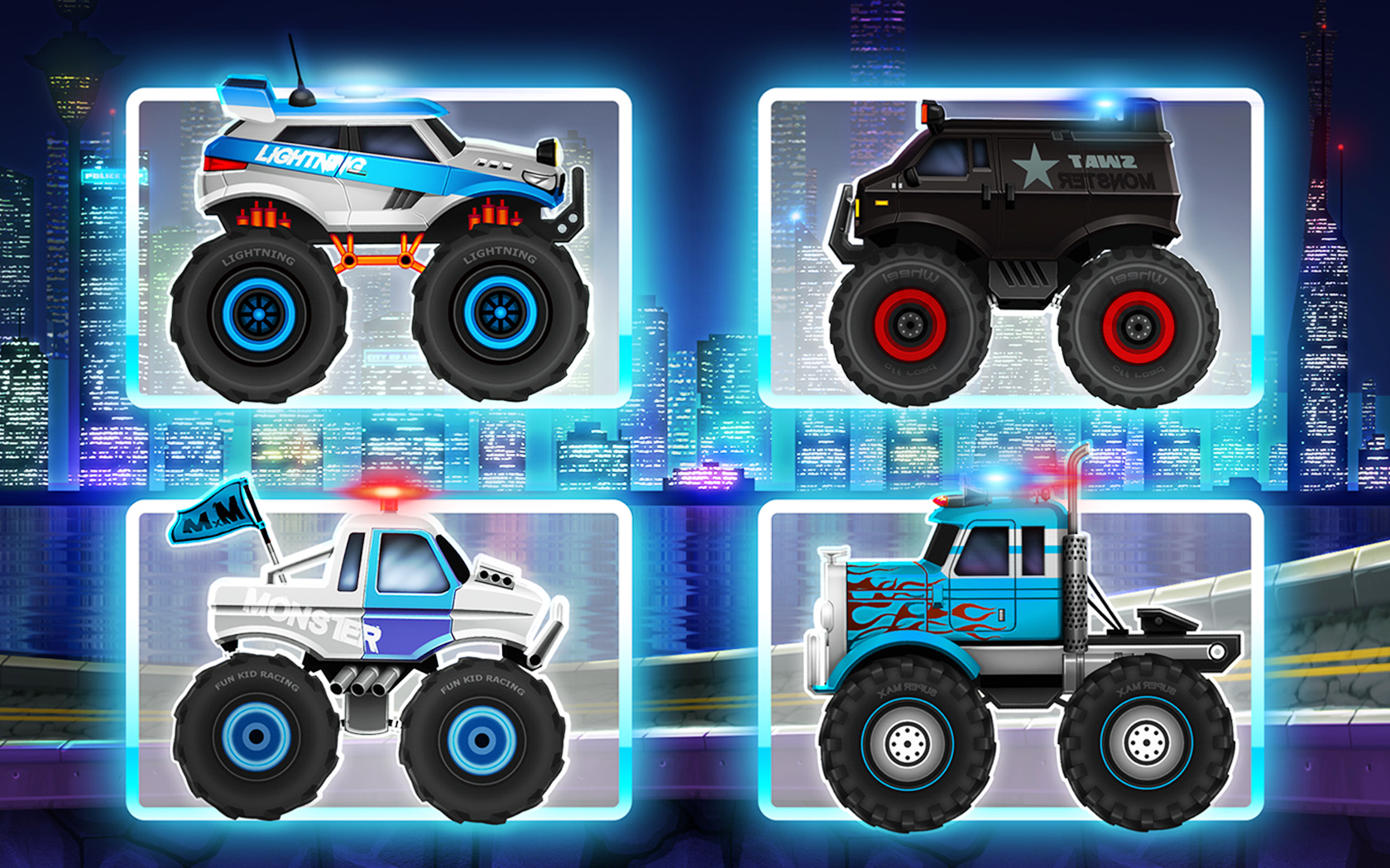 Monster Truck Kids 4: Police Racing Game Screenshot