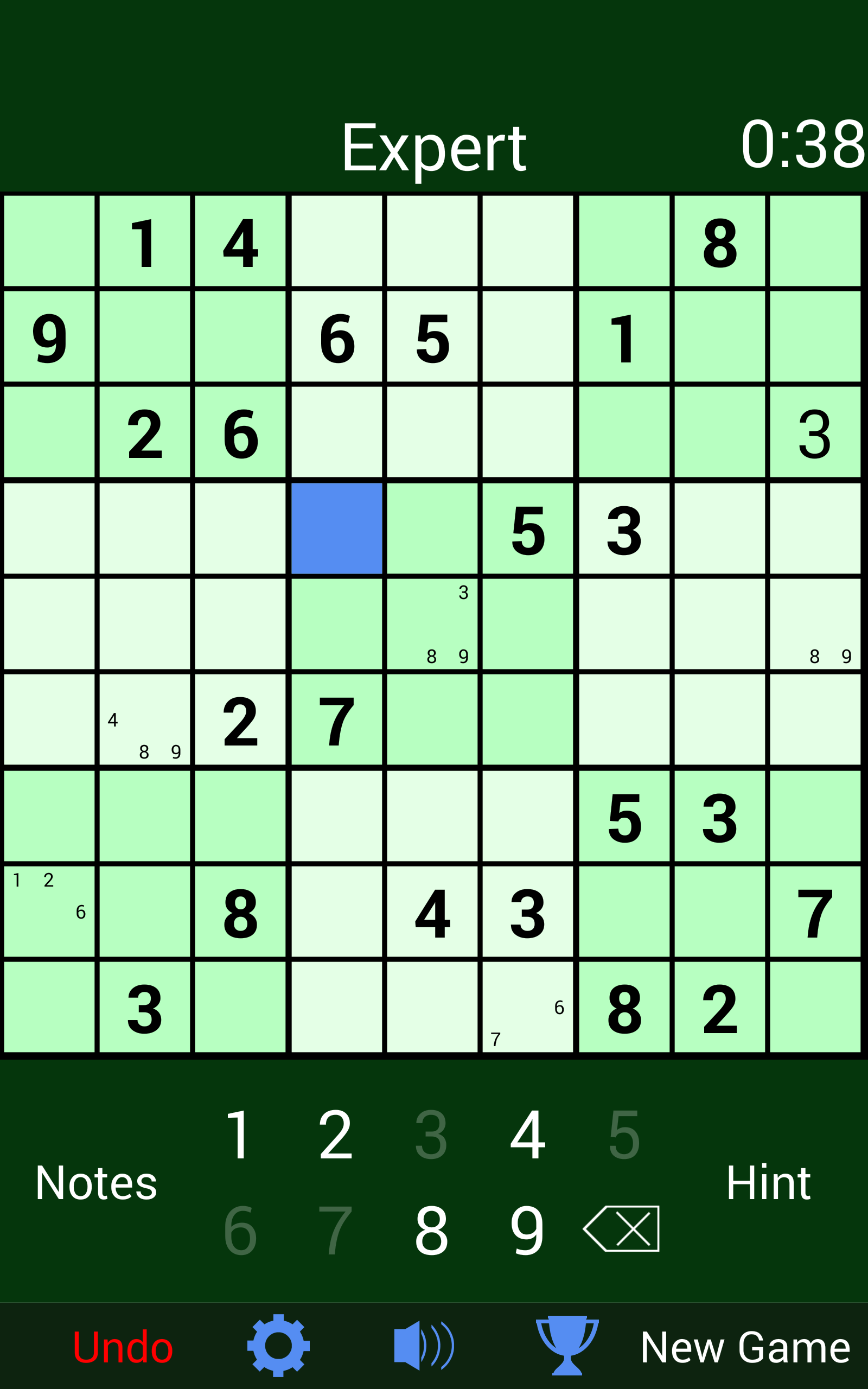 Sudoku (數獨) 遊戲截圖