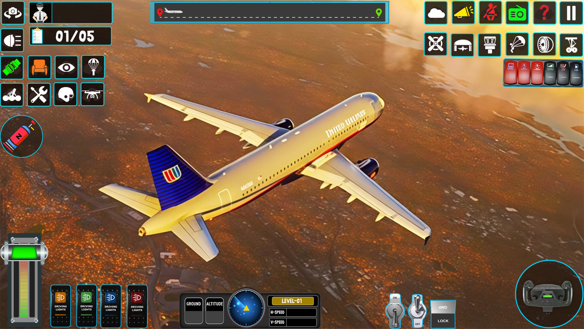 Cuplikan Layar Game City Airplane Flying Game Sim
