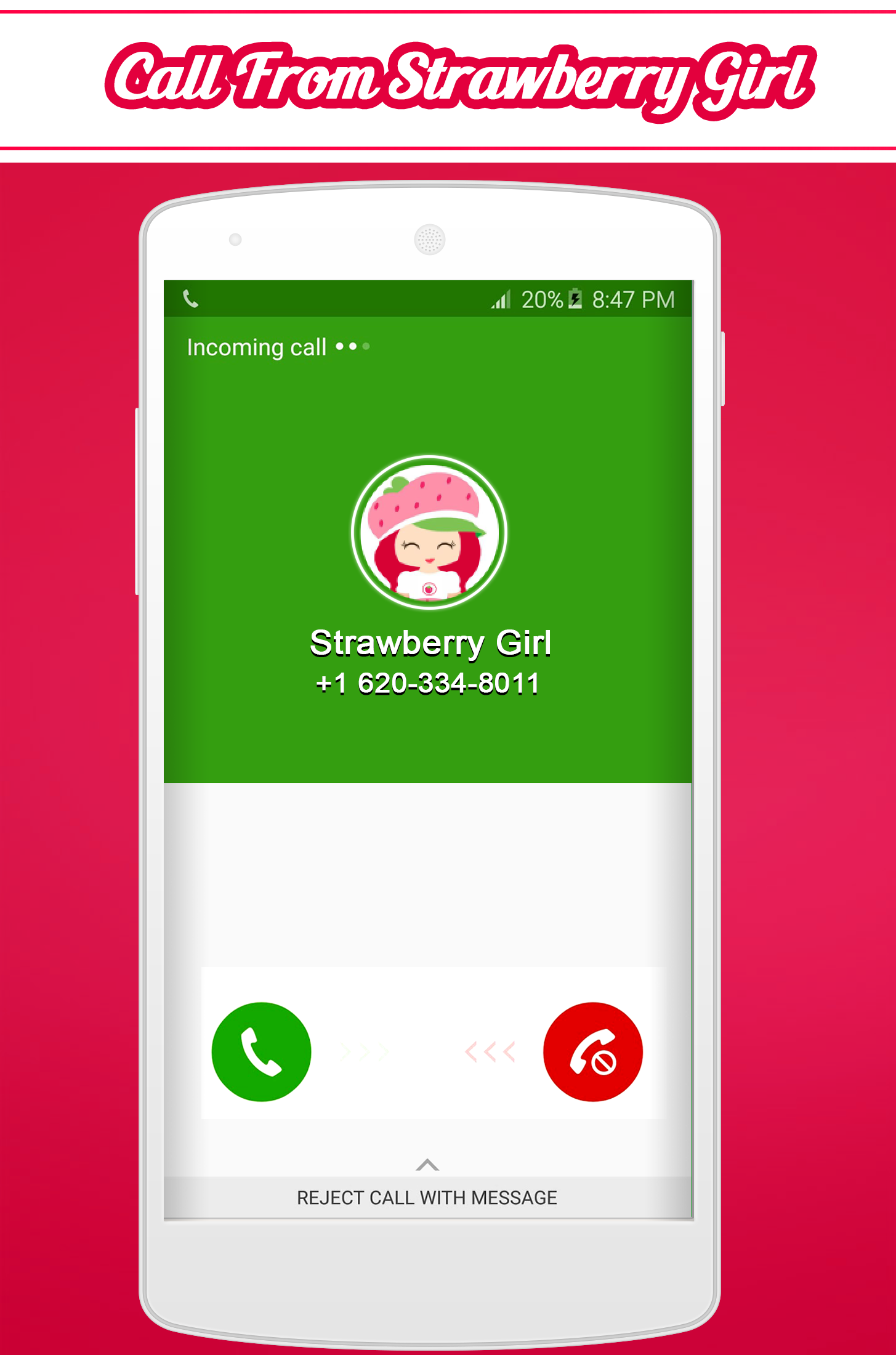 Call From Strawberry Girl Game Screenshot