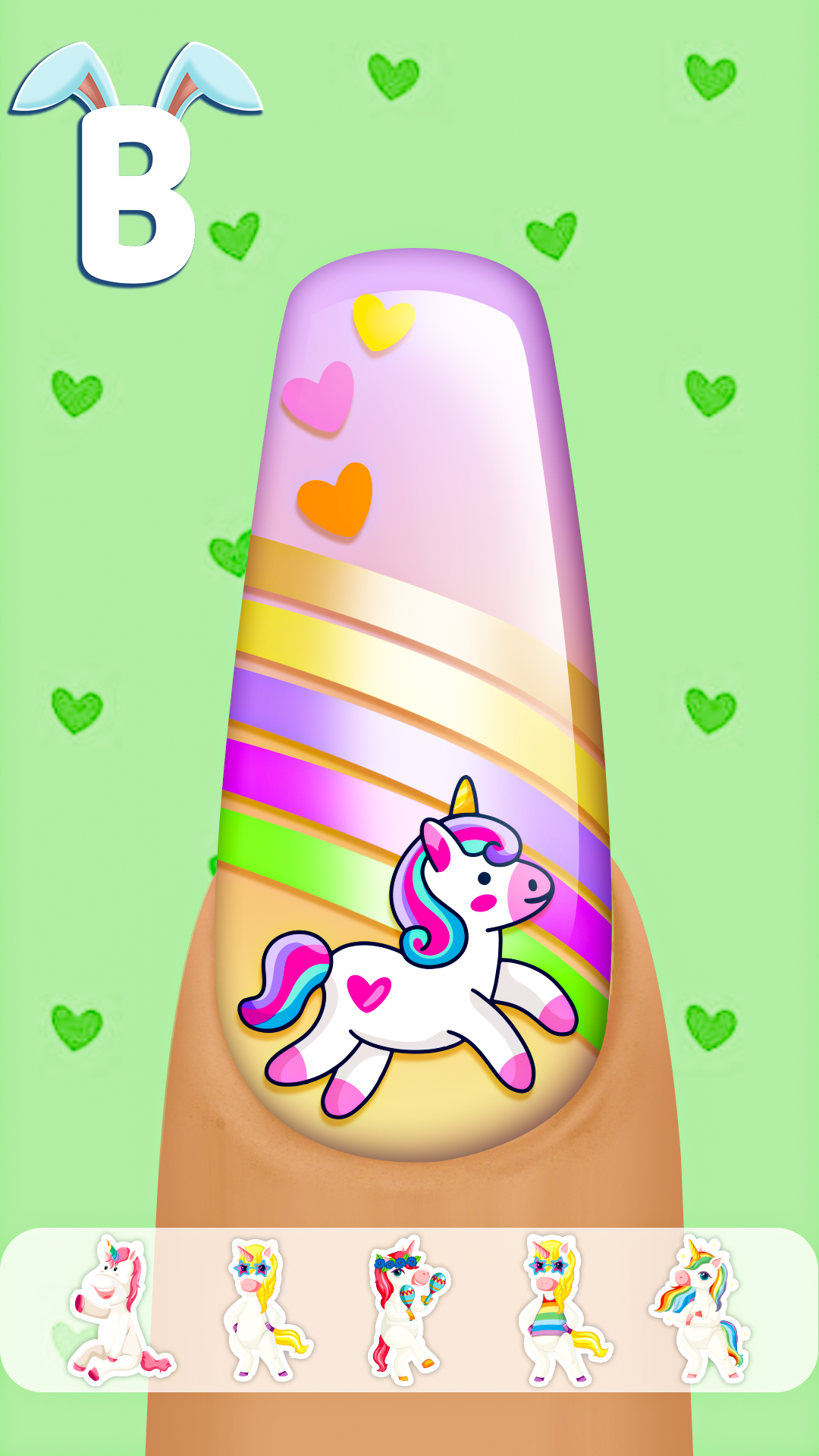 Captura de Tela do Jogo Gel Nail Salon! Nail Art Games