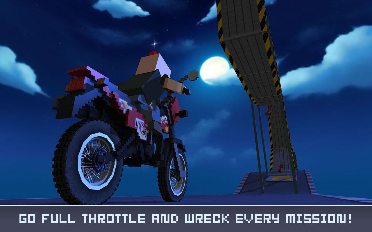 Blocky Crazy Stunt Jumper Game Screenshot