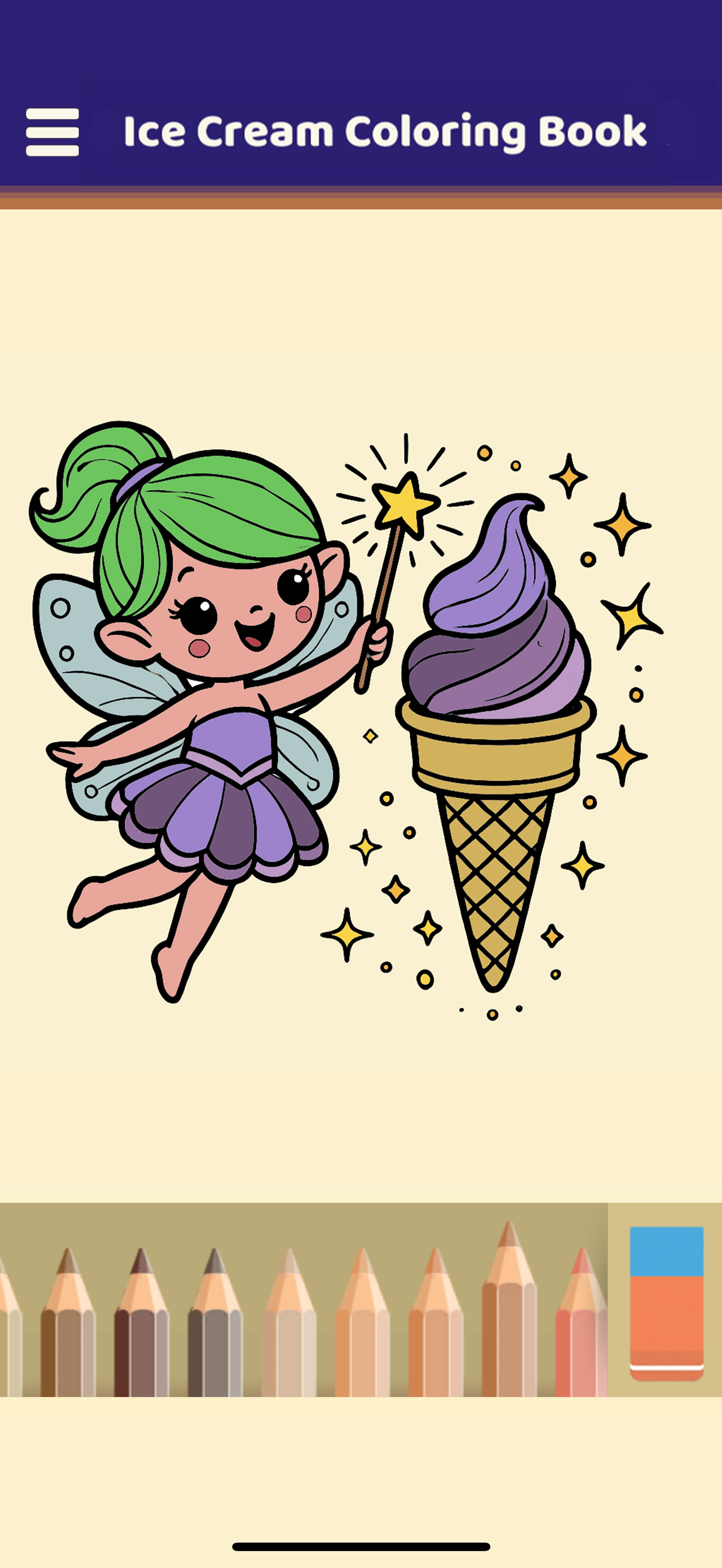 My Ice Cream Coloring Book Game Screenshot