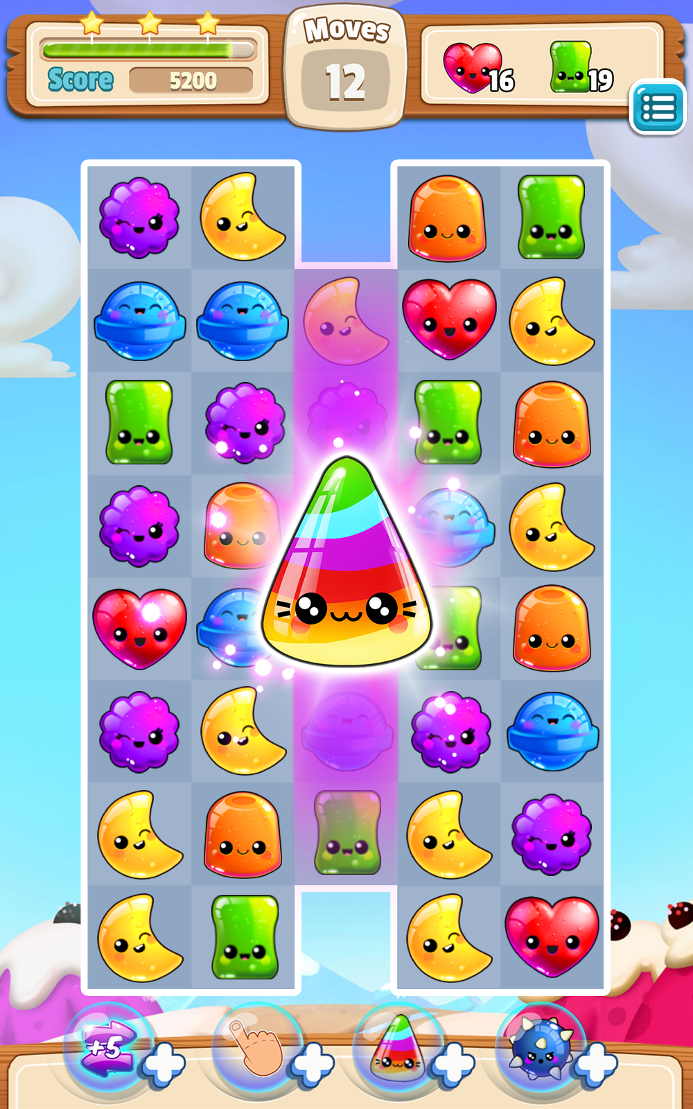 Sweet Match 3 ゲームのスクリーンショット