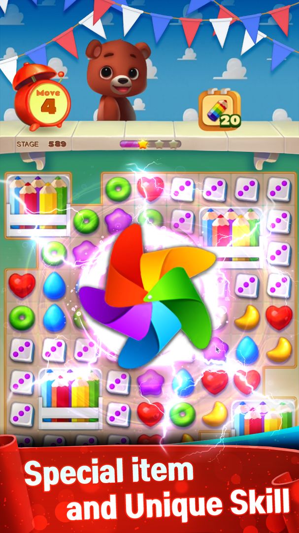 Screenshot of Toy Bear Sweet POP : Match 3 Puzzle