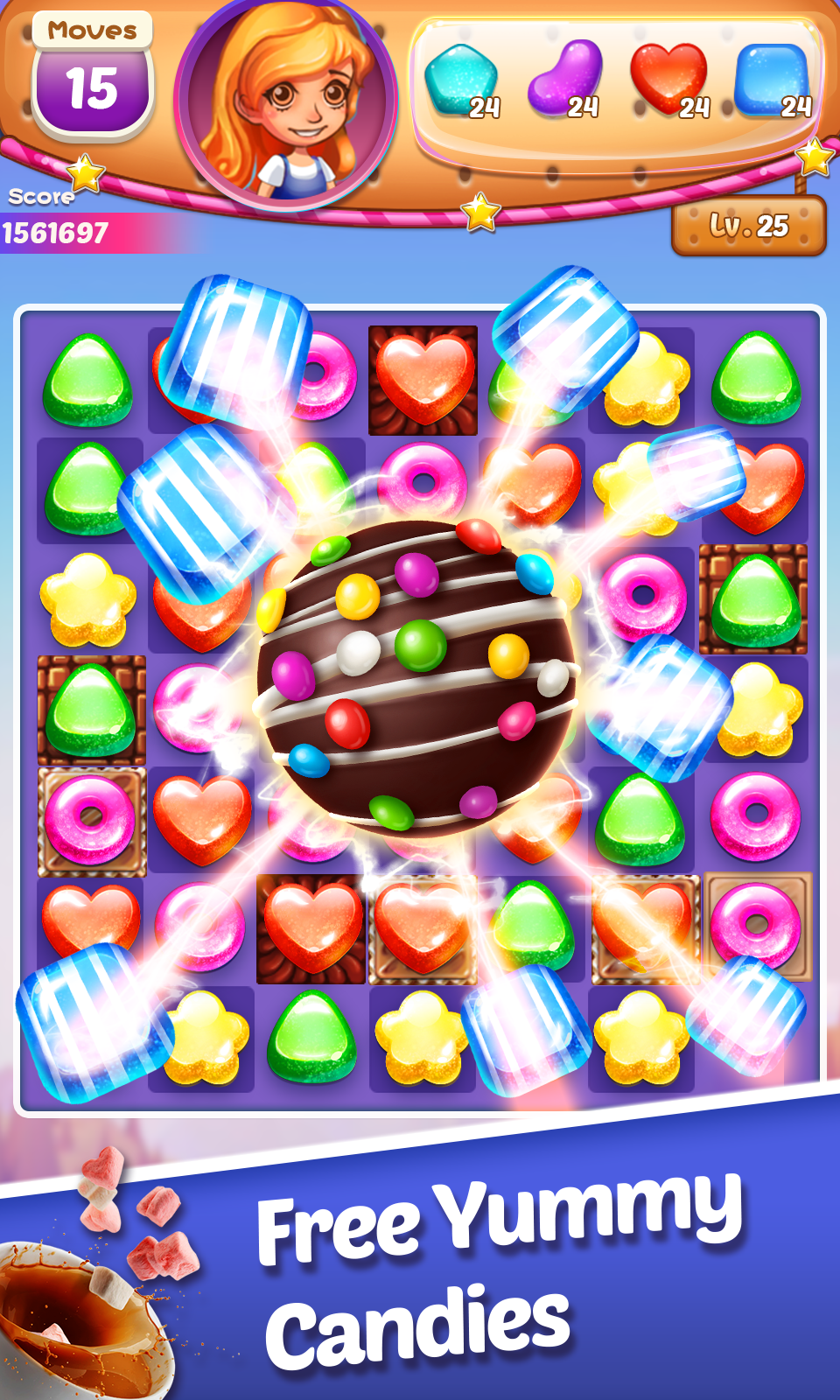 Скриншот игры Sweet Cookie-Match Puzzle Game