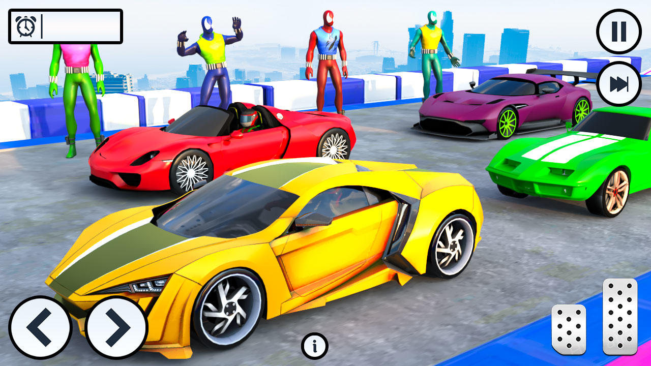 Superhero Car Stunt Car Games Game Screenshot