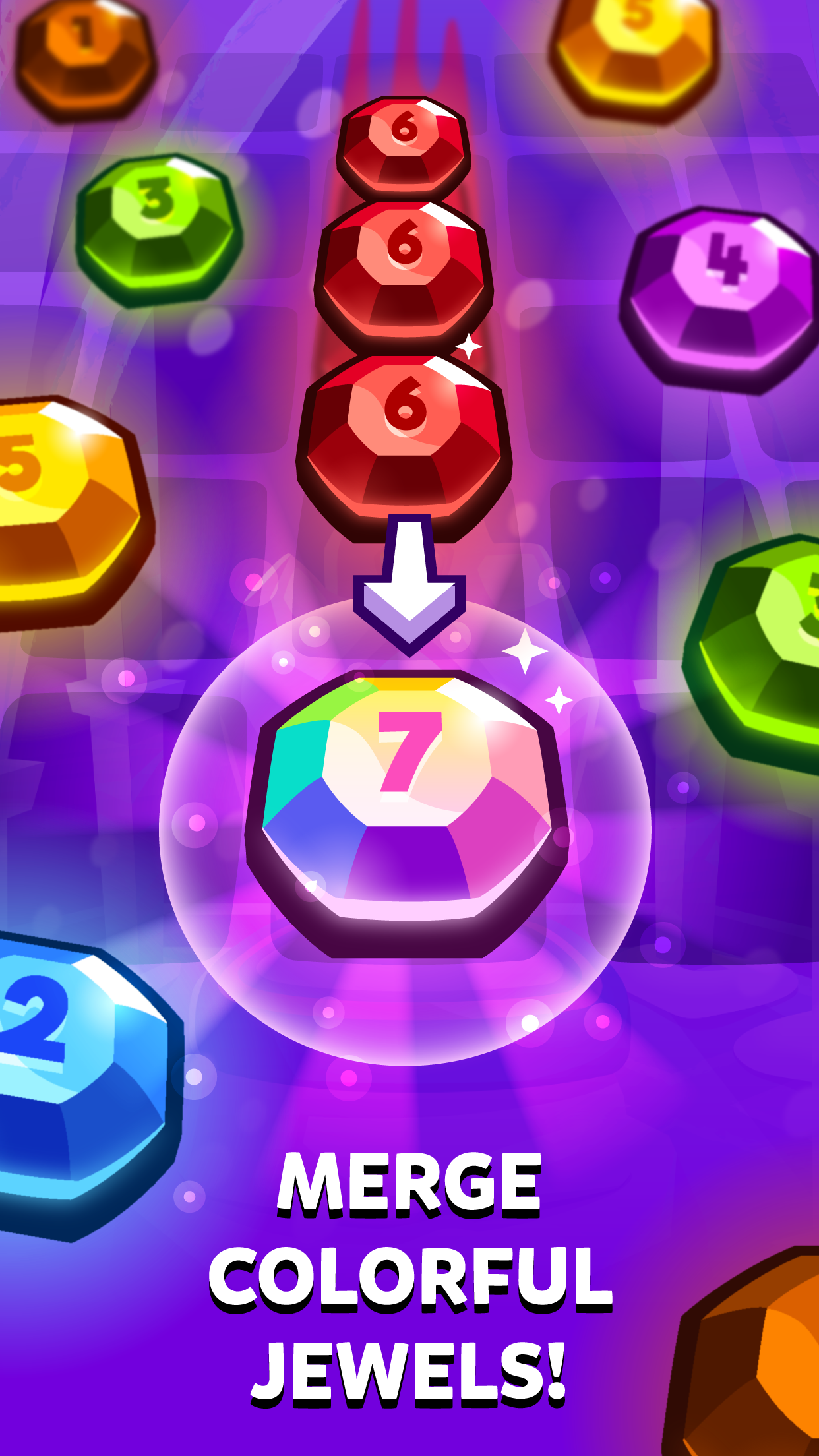 Bubbu Jewels - Merge Puzzle Game Screenshot